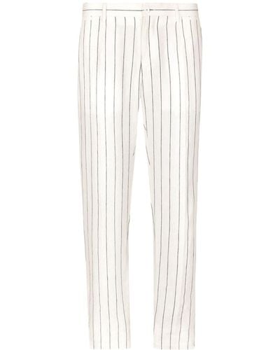 Dolce & Gabbana Pantalones a rayas diplomáticas - Blanco