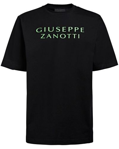 Giuseppe Zanotti Camiseta Lr-42 con logo estampado - Negro
