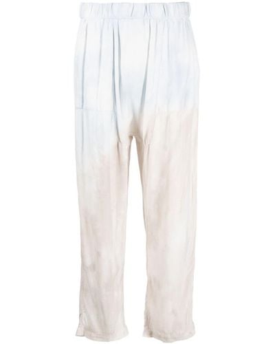 Raquel Allegra Sunday Tie Dye-print Trousers - White