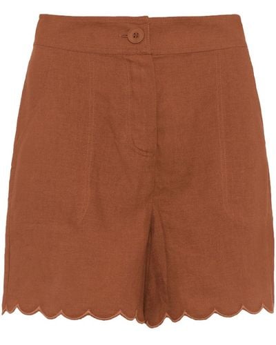 Eres Chéri Linen Shorts - Brown