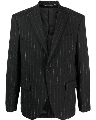 John Richmond Mimio Pinstripe-pattern Blazer - Black