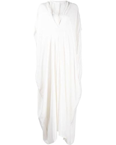 Bambah Robe drapée à manches courtes - Blanc