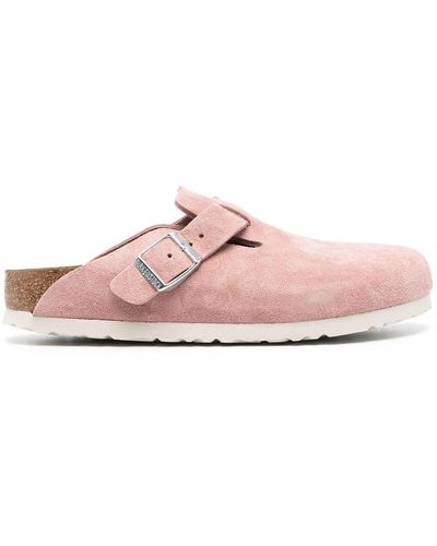 Birkenstock Suede-leather Clogs - Pink