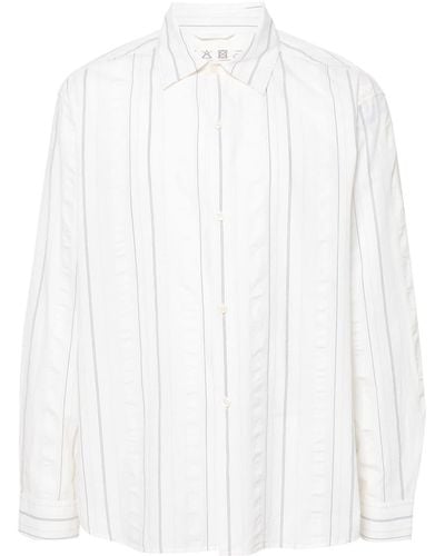 mfpen Generous Striped Cotton Shirt - White