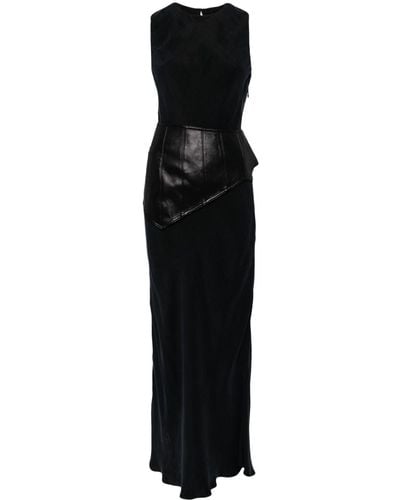 Matériel Belt-layer Maxi Dress - Black