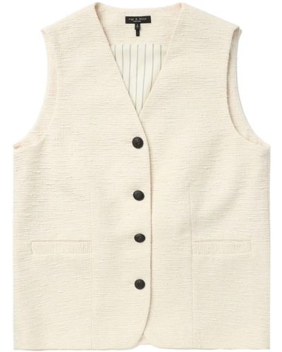 Rag & Bone Charlotte Tweed Vest - Natural