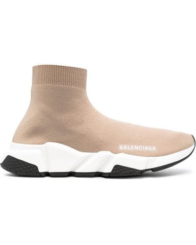 Balenciaga Speed Knitted Trainers - Natural