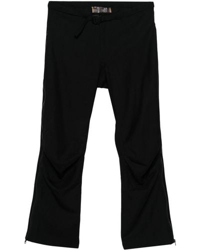 GR10K Belted Straight-leg Trousers - Black
