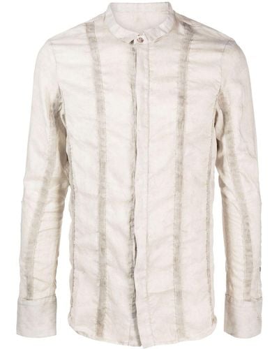 Masnada Stripe-detail Long-sleeved Shirt - Natural