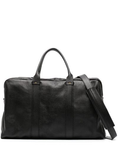 Doucal's Zip-fastening Leather Holdall - Black