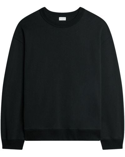 Dries Van Noten Crew-neck Cotton Sweatshirt - Black