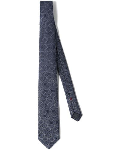 Brunello Cucinelli Krawatte aus Seiden-Jacquard - Blau
