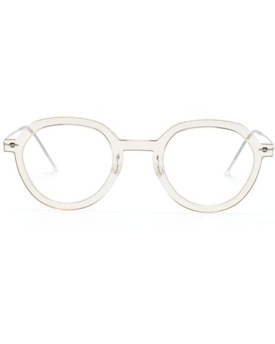 Lindberg ラウンド眼鏡フレーム - ホワイト
