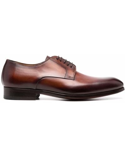 Magnanni Leather Derby Shoes - Brown