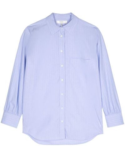 FRAME Pinstripe Poplin Shirt - ブルー
