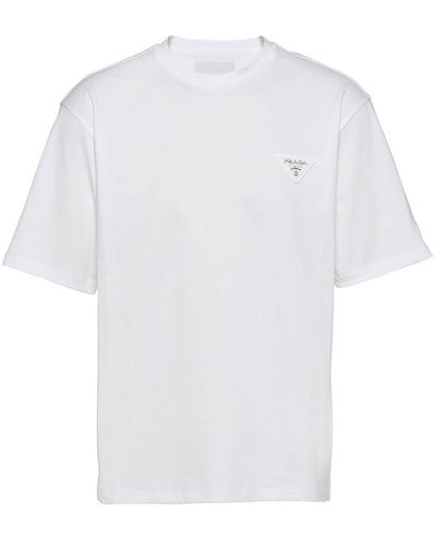 Prada Logo-patch Short-sleeve T-shirt - White