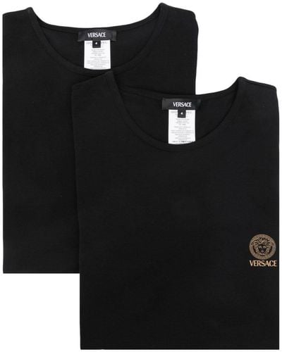 Versace T-shirt Met Medusa-print - Zwart