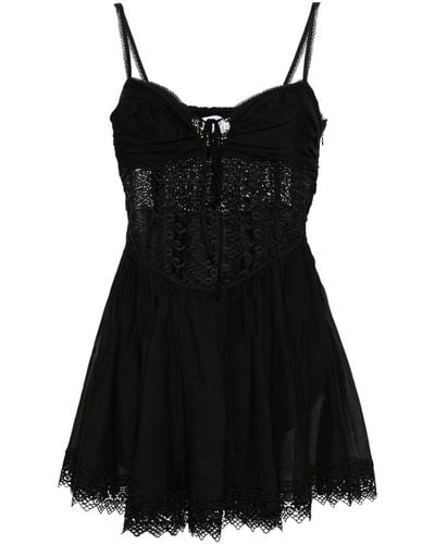 Charo Ruiz Paulette Guipure-lace Mini Dress - Black