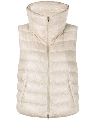 Herno New Lace Down Gilet - Natural