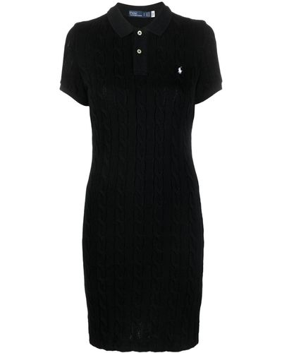 Polo Ralph Lauren Cable-knit Mini Dress - Black