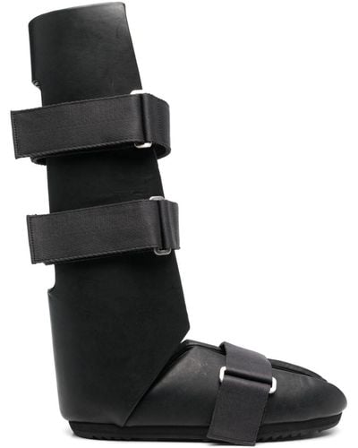 Rick Owens Splint Leather Knee Boots - Black