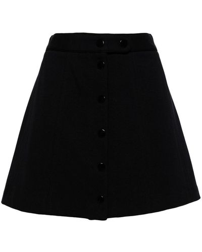 A.P.C. Minifalda con cintura alta - Negro
