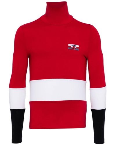 Carolina Herrera Colour-block Roll-neck Sweater - Red