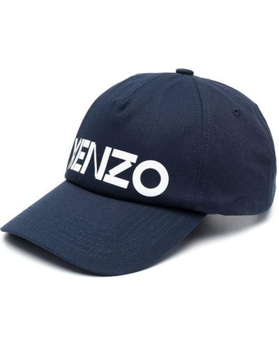 KENZO Logo-print Cotton Baseball Cap - Blue