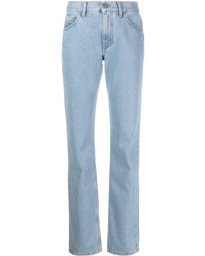 The Attico Jean slim à taille haute - Bleu