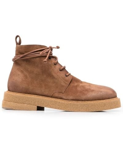Marsèll Lace-up Suede Ankle Boots - Brown