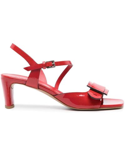 Roberto Del Carlo 50mm Leather Sandals - Red