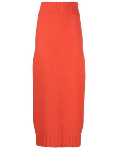 Aeron Edith Knitted Maxi Skirt - Red