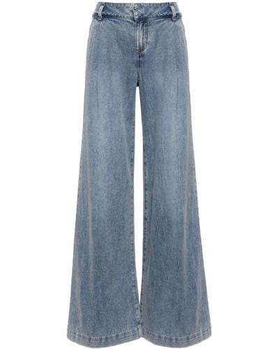 Alice + Olivia Sadie Low-rise Wide-leg Jeans - Blue