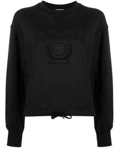 Woolrich Beflocktes Ivy Sweatshirt - Schwarz