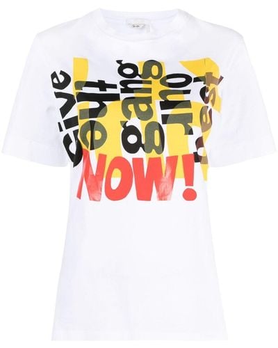 Chloé Graphic-print Short-sleeve T-shirt - White
