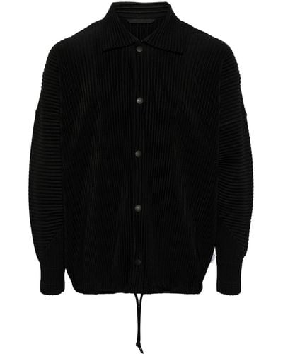 Homme Plissé Issey Miyake Sobrecamisa plisada - Negro