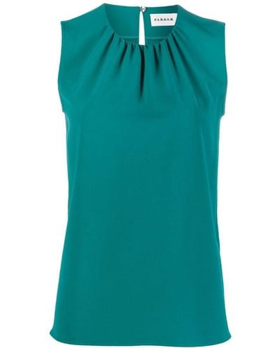 P.A.R.O.S.H. Mouwloze Blouse - Groen