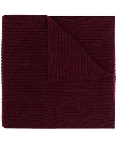 N.Peal Cashmere Ribbed Cashmere Scarf - Purple