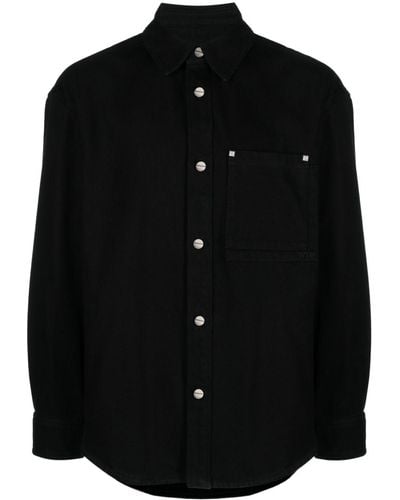 WOOYOUNGMI Camisa con logo bordado - Negro