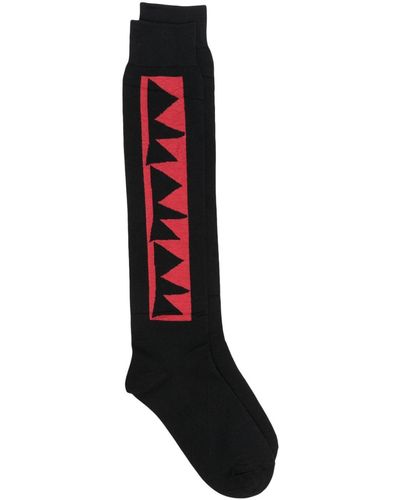 Comme des Garçons Intarsia-knit Mid-calf Socks - Red