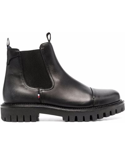 Tommy jeans logo top panel chelsea boots