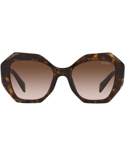 Prada Oversize-frame Gradient Sunglasses - Brown
