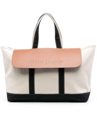 Palm Angels Borsa tote con logo goffrato grande - Rosa