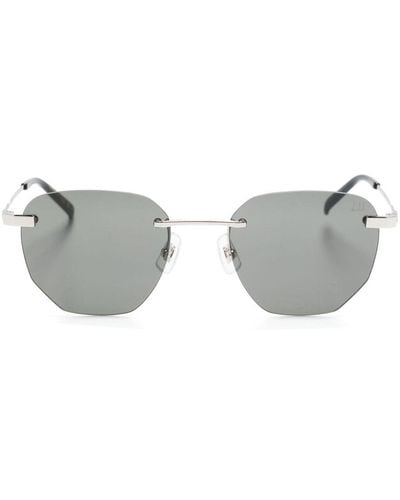Dunhill Sonnenbrille mit geometrischem Gestell - Grau