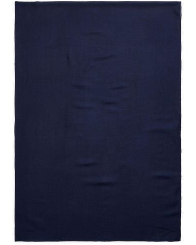 Ralph Lauren Collection Logo-embroidered Cashmere Scarf - Blue
