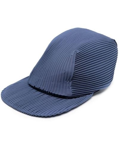 Homme Plissé Issey Miyake Cappello con tesa piatta - Blu