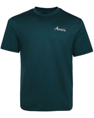 Amiri Logo-print Cotton T-shirt - Green