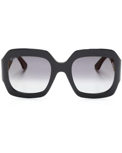 Cartier Gafas de sol oversize con montura cuadrada - Negro