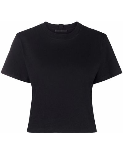 Helmut Lang Core Logo-print Cropped T-shirt - Black