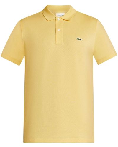 Lacoste Logo-embroidered Cotton Polo Shirt - Yellow